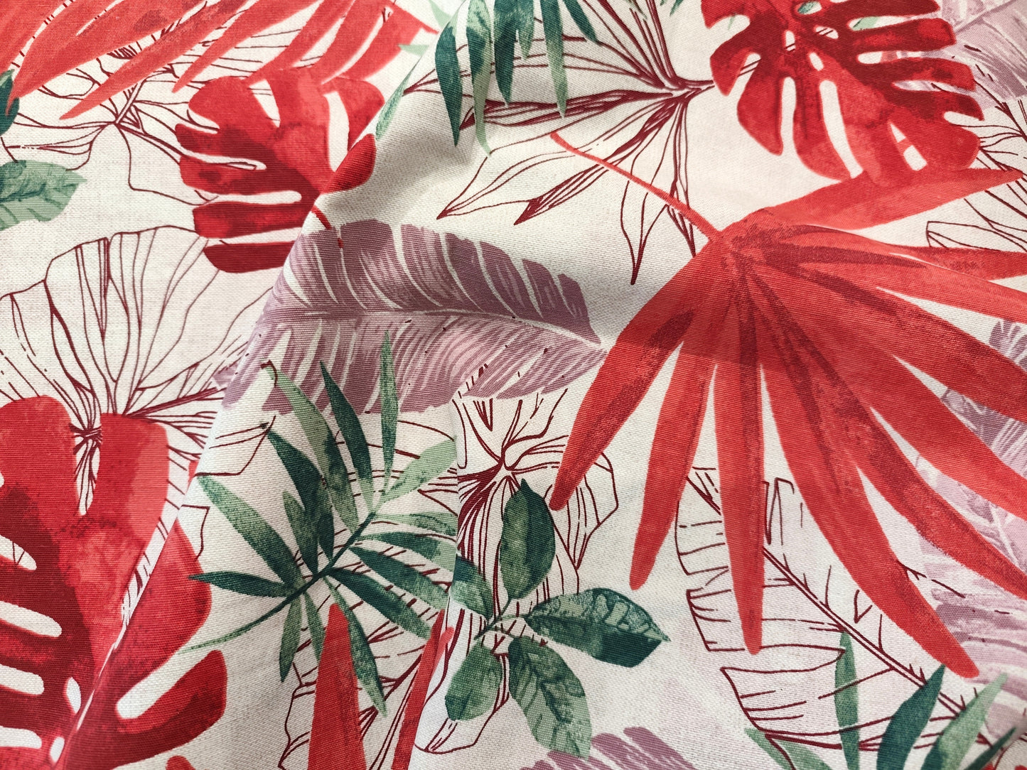 Mantel rectangular Tropical Rojo (1.6 x 2.6 m)