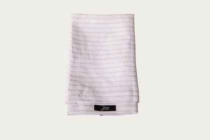 Servilleta blanca línea beige