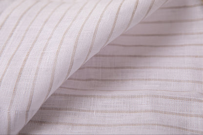 Servilleta blanca línea beige