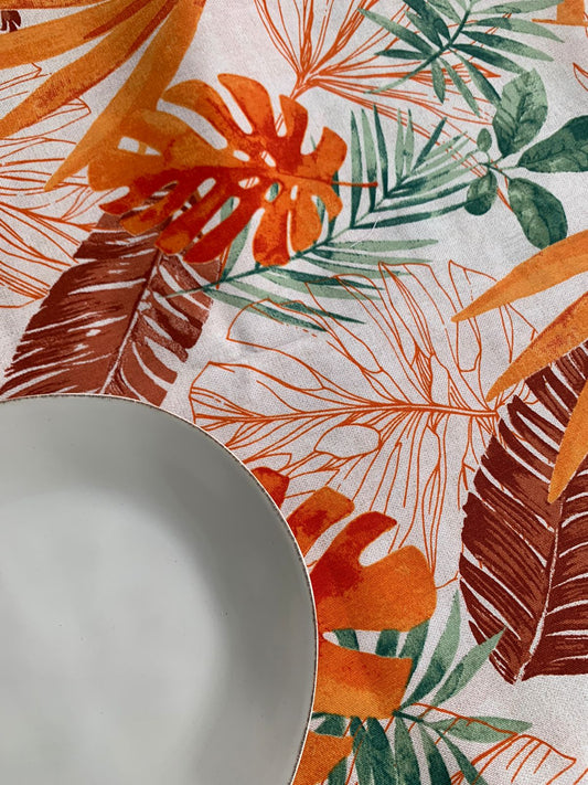 Mantel rectangular Tropical Naranja